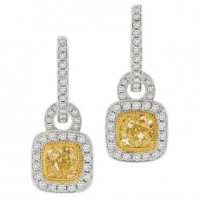 1.05ct Fancy Vivid Yellow Cushion