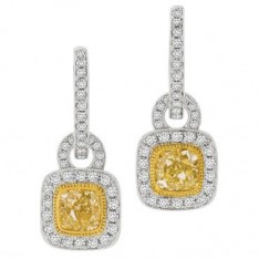 1.05ct Fancy Vivid Yellow Cushion
