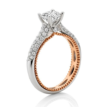 The Duo Tone Pavé with Hidden Milgrain