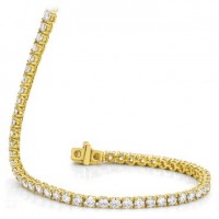 Diamond Yellow Gold Tennis Bracelet