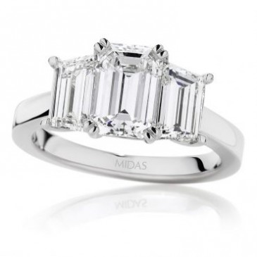 Emerald Cut Diamond Trilogy