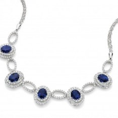 Oval Sapphire Necklace