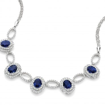Oval Sapphire Necklace