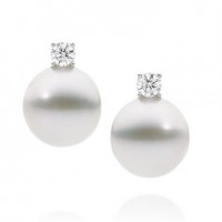Pearl and Diamond Earrings