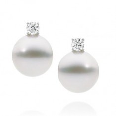 Pearl and Diamond Earrings