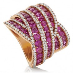 Romantic Rows of Pink Rubies
