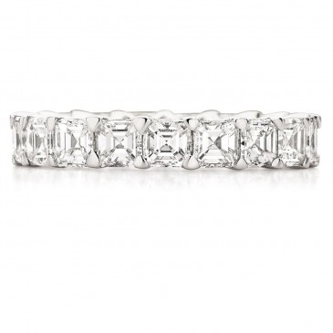 Asscher Cut Diamond Wedding Band