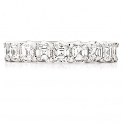 Asscher Cut Diamond Wedding Band