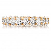 Oval Cut Rose Gold Wedding Band