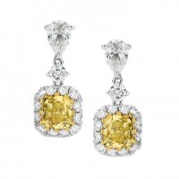 Yellow Diamond Earrings