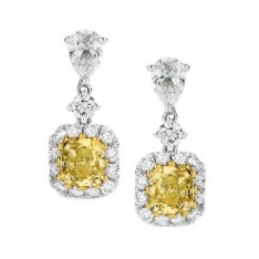 Yellow Diamond Earrings