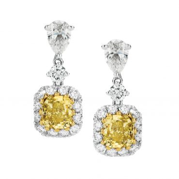 Yellow Diamond Earrings