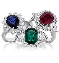 Coloured Gem Rings