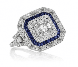 art deco sapphire ring