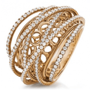 gold diamond dress ring