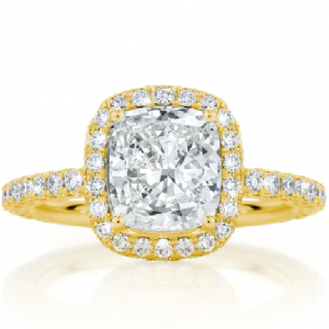 cushion cut engagement ring
