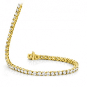 yellow gold tennis bracelet