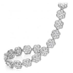 floral diamond bracelet