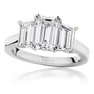 Emerald Cut Diamond Trilogy