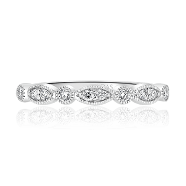 Milgrain Round and Marquise Diamond Band