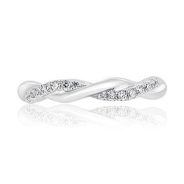 Polished Diamond Twist Band