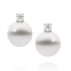 Pearl and Diamond Earrings