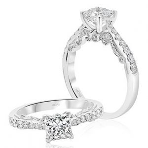 Elegant Princess Solitaire Engagement Ring
