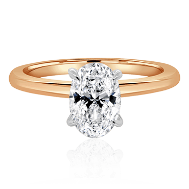 Oval Engagement Ring with Platinum Band
