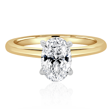 Oval Engagement Ring with Platinum Band