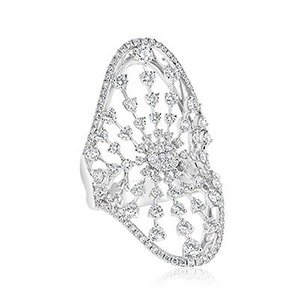 Diamond Ray Shield Ring