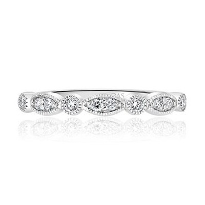 Milgrain Round and Marquise Diamond Band
