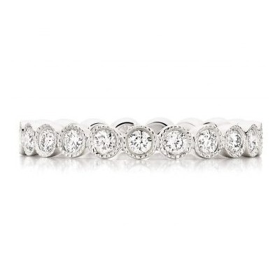 Diamond Milgrain Wedding Band