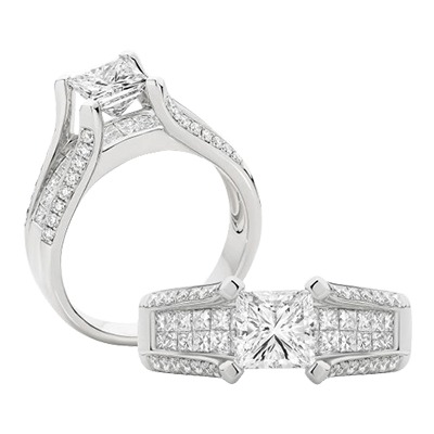 Our collection of white gold engagement rings