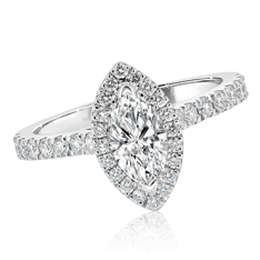 Elegant Marquise with Round Brilliant Halo