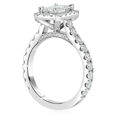 Refined Radiant Cut with Round Brilliant Bridge & Halo