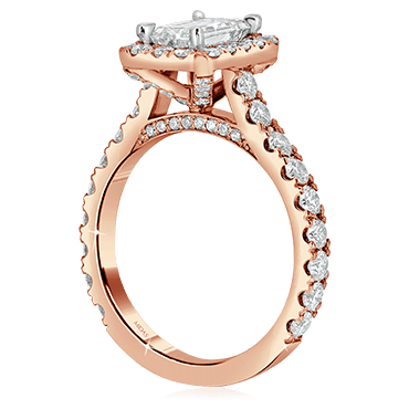 Refined Radiant Cut with Round Brilliant Bridge & Halo
