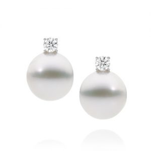 Pearl and Diamond Earrings