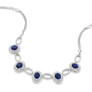 Oval Sapphire Necklace