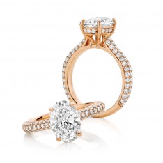 Oval Cut Rose Gold Engagement Ring