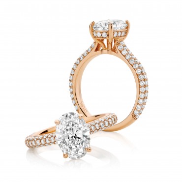 Oval Cut Rose Gold Engagement Ring