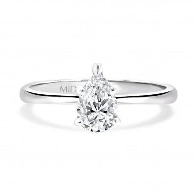 Elegant Pear Solitaire Engagement Ring