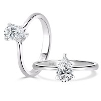 Elegant Pear Solitaire Engagement Ring