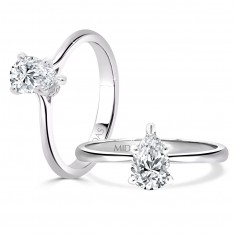 Elegant Pear Solitaire Engagement Ring