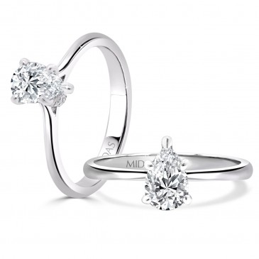 Elegant Pear Solitaire Engagement Ring