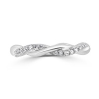 Polished Diamond Twist Band
