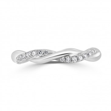 Polished Diamond Twist Band