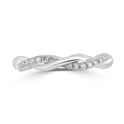 Polished Diamond Twist Band