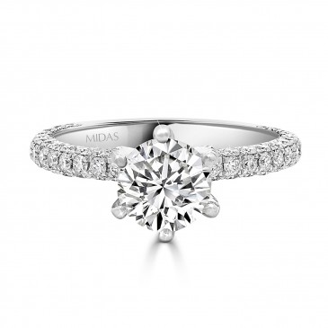 Six Claw Round Brilliant Solitaire Diamond