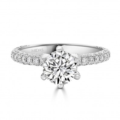Six Claw Round Brilliant Solitaire Diamond