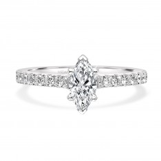 Marquise Solitaire with Round Brilliant Shoulders